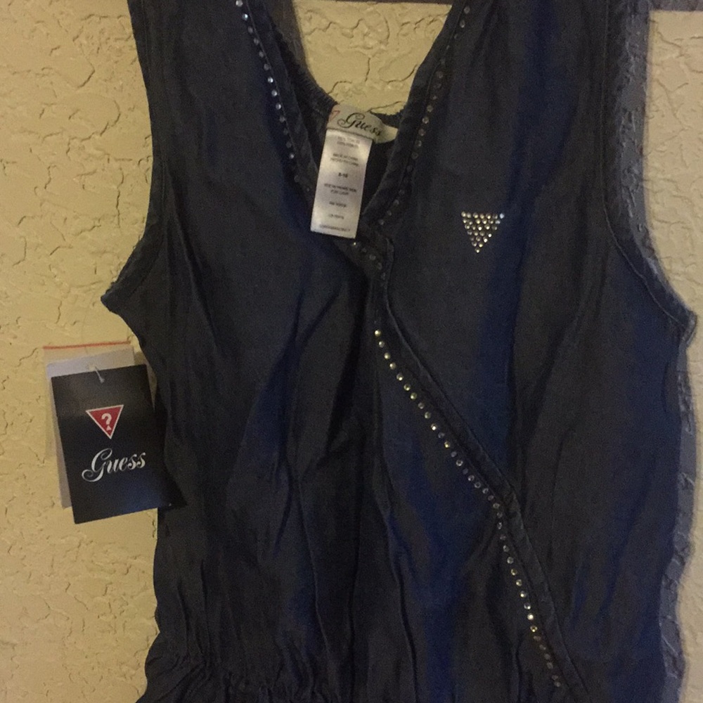 Suzee Denim Romper for girls by Guess